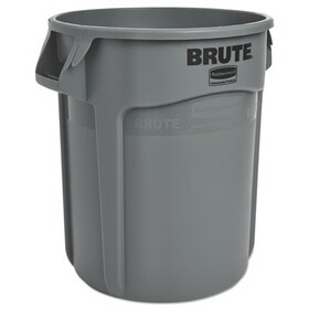 Rubbermaid RCP262000GRA Round Brute Container, Plastic, 20 Gal, Gray