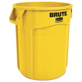 Rubbermaid RCP2620YEL Round Brute Container, Plastic, 20 Gal, Yellow