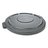 Rubbermaid RCP263100GY Round Flat Top Lid, For 32-Gallon Round Brute Containers, 22 1/4