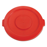 Rubbermaid RCP2631RED Round Flat Top Lid, For 32-Gallon Round Brute Containers, 22 1/4