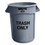 Rubbermaid Commercial RCP263294GRA Round Brute Container with "Trash Only" Imprint, Plastic, 32 gal, Gray, Price/EA