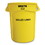 Rubbermaid Commercial RCP263294YEL Round Brute Container with "Soiled Linen" Imprint, Plastic, 32 gal, Yellow, Price/EA