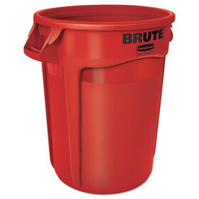 Rubbermaid RCP2632RED Round Brute Container, Plastic, 32 Gal, Red