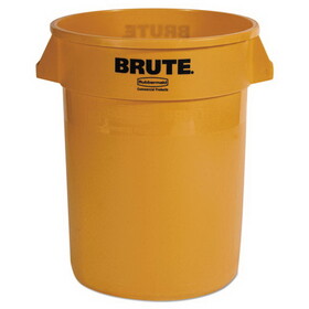 Rubbermaid RCP2632YEL Vented Round Brute Container, 32 gal, Plastic, Yellow