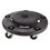 Rubbermaid RCP264000BK Brute Round Twist On/off Dolly, 250lb Capacity, 18dia X 6 5/8h, Black, Price/EA