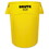 Rubbermaid RCP264360YEL Vented Round Brute Container, 44 gal, Plastic, Yellow, Price/EA