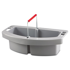 Rubbermaid RCP2649GRA Maid Caddy, Two Compartments, 16 x 9 x 5, Gray