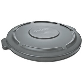 Rubbermaid RCP265400GY Round Flat Top Lid, For 55-Gallon Round Brute Containers, 26 3/4", Dia., Gray