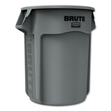 Rubbermaid RCP265500GY Round Brute Container, Plastic, 55 Gal, Gray