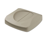 Rubbermaid RCP268988GRA Untouchable Square Swing Top Lid, 16 X 16 X 4, Gray