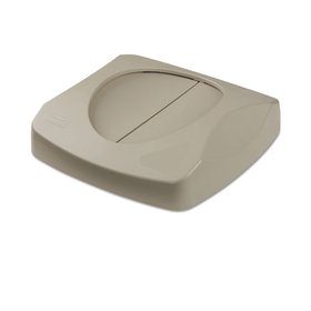 Rubbermaid RCP268988GRA Untouchable Square Swing Top Lid, 16w x 16d x 4h, Gray