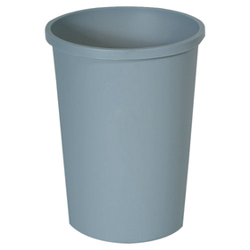 Rubbermaid RCP2947GRA Untouchable Large Plastic Round Waste Receptacle, 11 gal, Plastic, Gray