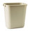 Rubbermaid RCP295500BG Deskside Plastic Wastebasket, Rectangular, 3 1/2 Gal, Beige, Price/EA