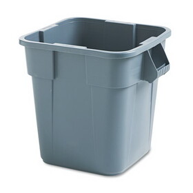 Rubbermaid RCP352600GY Brute Container, Square, Polyethylene, 28gal, Gray