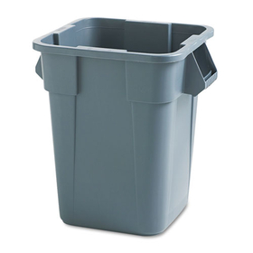Rubbermaid RCP353600GY Brute Container, Square, Polyethylene, 40gal, Gray