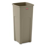 Rubbermaid RCP356988BG Untouchable Waste Container, Square, Plastic, 23gal, Beige
