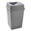 Rubbermaid RCP3958GRA Untouchable Waste Container, Square, Plastic, 35gal, Gray, Price/EA