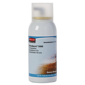Rubbermaid RCP4012581 Microburst 3000 Refill, Ocean Breeze, 2 oz Aerosol Spray, 12/Carton