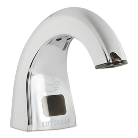 Rubbermaid RCP402073 One Shot Soap Dispenser - Touch Free, Liquid, 1.9 x 5.5 x 4, Polished Chrome