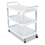 Rubbermaid RCP409100CM Open Sided Utility Cart, Three-Shelf, 40-5/8w X 20d X 37-13/16h, Off-White, Price/EA