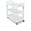 Rubbermaid RCP409100CM Open Sided Utility Cart, Three-Shelf, 40-5/8w X 20d X 37-13/16h, Off-White, Price/EA