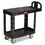 Rubbermaid RCP450500BK Flat Shelf Utility Cart, Two-Shelf, 19-3/16w X 37-7/8d X 33-1/3h, Black, Price/EA