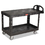 Rubbermaid FG454500BLA Heavy-Duty 2-Shelf Utility Cart, TPR Casters, 25-1/4w x 54d x 36h, Black, Price/EA