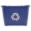 Rubbermaid RCP571473BE Stacking Recycle Bin, Rectangular, Polyethylene, 14gal, Blue, Price/EA