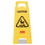 Rubbermaid RCP611200YW Multilingual "caution" Floor Sign, Plastic, 11 X 1 1/2 X 26, Bright Yellow, Price/EA
