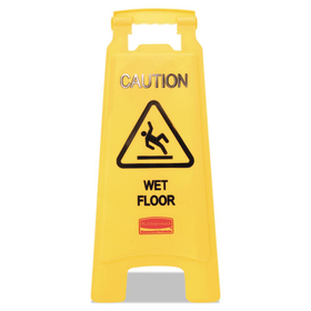 Rubbermaid RCP611277YW Caution Wet Floor Sign, 11 x 12 x 25, Bright Yellow