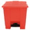 Rubbermaid RCP6143RED Indoor Utility Step-On Waste Container, Square, Plastic, 8gal, Red, Price/EA