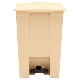 Rubbermaid RCP6144BEI Indoor Utility Step-On Waste Container, 12 gal, Plastic, Beige