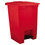 Rubbermaid RCP6144RED Indoor Utility Step-On Waste Container, Square, Plastic, 12gal, Red, Price/EA