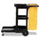 Rubbermaid RCP617388BK Multi-Shelf Cleaning Cart, Three-Shelf, 20w X 45d X 38-1/4h, Black, Price/EA
