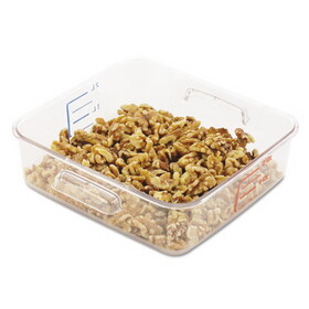 Rubbermaid RCP6302CLE Spacesaver Square Containers, 2qt, 8 4/5w X 8 3/4d X 2 7/10h, Clear