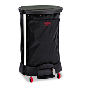 Rubbermaid RCP6350BLA Premium Step-On Linen Hamper Bag, 30 gal, 13.38w x 19.88d x 29.25h, Nylon, Black