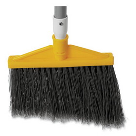 Rubbermaid RCP6385GRA Angled Large Brooms, Poly Bristles, 48 7/8" Aluminum Handle, Silver/gray