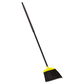 Rubbermaid RCP638906BLACT Jumbo Smooth Sweep Angled Broom, 46" Handle, Black/yellow, 6/carton