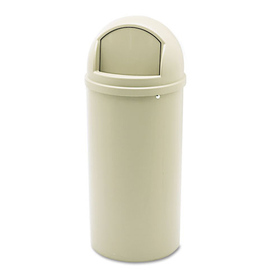 Rubbermaid RCP816088BG Marshal Classic Container, Round, Polyethylene, 15gal, Beige
