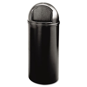 Rubbermaid RCP816088BK Marshal Classic Container, Round, Polyethylene, 15gal, Black