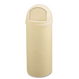 Rubbermaid RCP817088BG Marshal Classic Container, Round, Polyethylene, 25gal, Beige