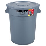 Rubbermaid RCP863292GRA Brute Container All-Inclusive, Round, Plastic, 32gal, Gray