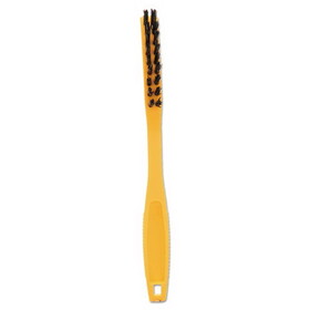Rubbermaid RCP9B56BLA Synthetic-Fill Tile and Grout Brush, Black Plastic Bristles, 2.5" Brush, 8.5" Yellow Plastic Handle