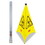 Rubbermaid RCP9S0100YL Three-Sided Caution, Wet Floor Safety Cone, 21w X 21d X 30h, Yellow, Price/EA
