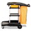 Rubbermaid RCP9T7200BK High Capacity Cleaning Cart, Plastic, 4 Shelves, 2 Bins, 21.75" x 49.75" x 38.38", Black, Price/EA