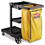 Rubbermaid RCP9T73 Hygen M-Fiber Healthcare Cleaning Cart, 22w X 48-1/4d X 44h, Black/yellow/silver, Price/EA