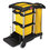 Rubbermaid RCP9T73 Hygen M-Fiber Healthcare Cleaning Cart, 22w X 48-1/4d X 44h, Black/yellow/silver, Price/EA