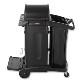 Rubbermaid RCP9T7500BK High-Security Healthcare Cleaning Cart, 22w X 48-1/4d X 53-1/2h, Black