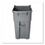 Rubbermaid RCP9W27GY Brute Rollout Container, Square, Plastic, 50gal, Gray, Price/EA