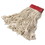 Rubbermaid Commercial HYGEN FGD15306WH00 Super Stitch Cotton Looped End Wet Mop Head, Large, 5" Red Headband, Price/CT